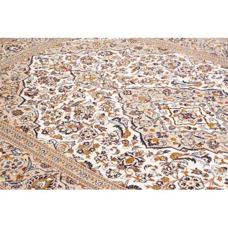 Tappeto Kashan Persia bianco grigio 192x305