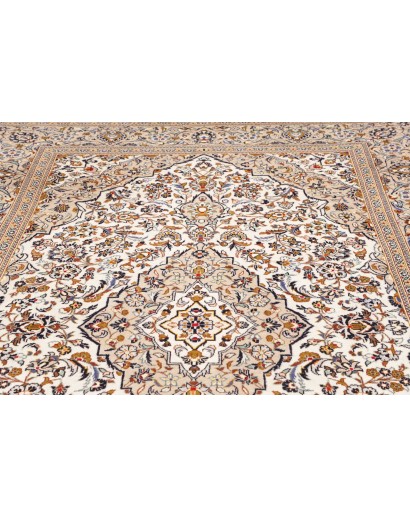 Tappeto Kashan Persia bianco grigio 192x305