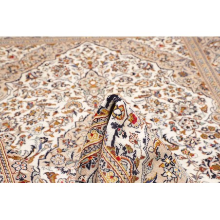 Tappeto Kashan Persia bianco grigio 192x305