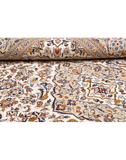 Tappeto Kashan Persia bianco grigio 192x305