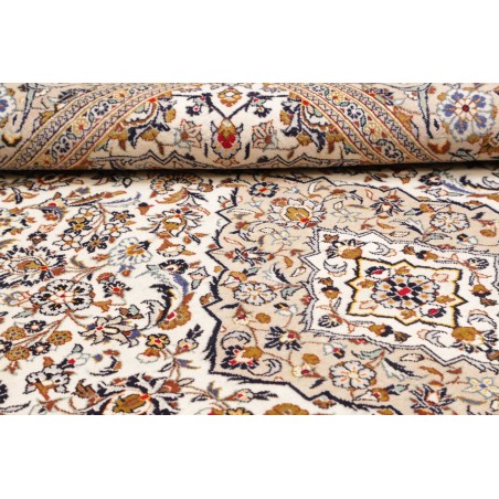 Tappeto Kashan Persia bianco grigio 192x305