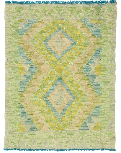 Tappeto Kilim Afghanistan marrone verde 67x87