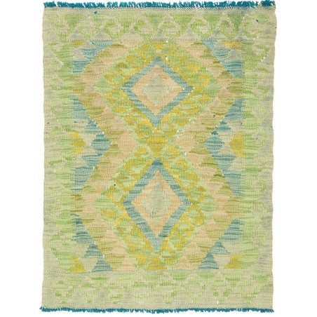 Tappeto Kilim Afghanistan marrone verde 67x87