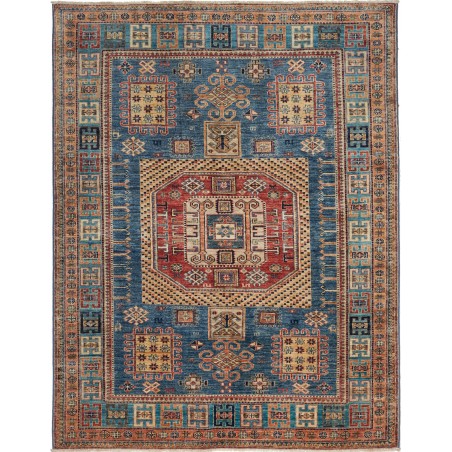 Tappeto Kazak Fine Pakistan azzurro grigio 150x195