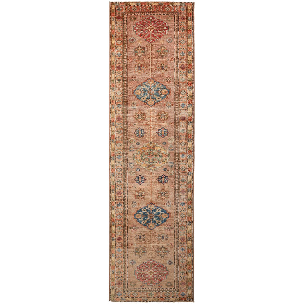 Tappeto Kazak Fine Pakistan marrone 82x300 Tappeto Kazak Fine Pakistan marrone 82x300