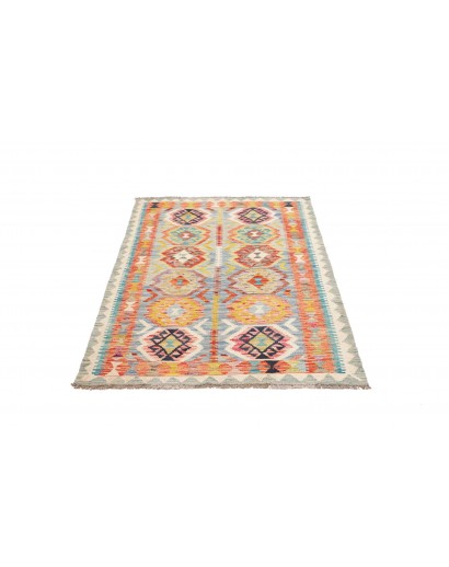 Tappeto Kilim Afghanistan marrone azzurro 104x155
