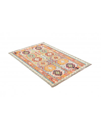 Tappeto Kilim Afghanistan marrone azzurro 104x155