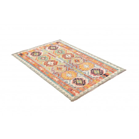 Tappeto Kilim Afghanistan marrone azzurro 104x155