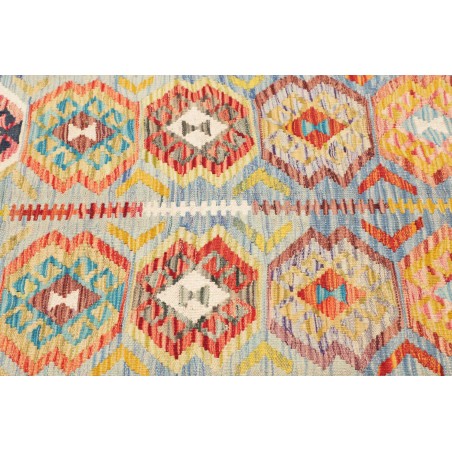 Tappeto Kilim Afghanistan marrone azzurro 104x155