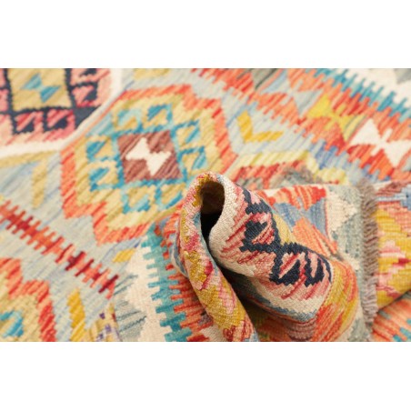 Tappeto Kilim Afghanistan marrone azzurro 104x155