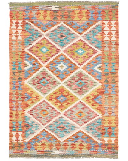 Tappeto Kilim Afghanistan marrone 101x147