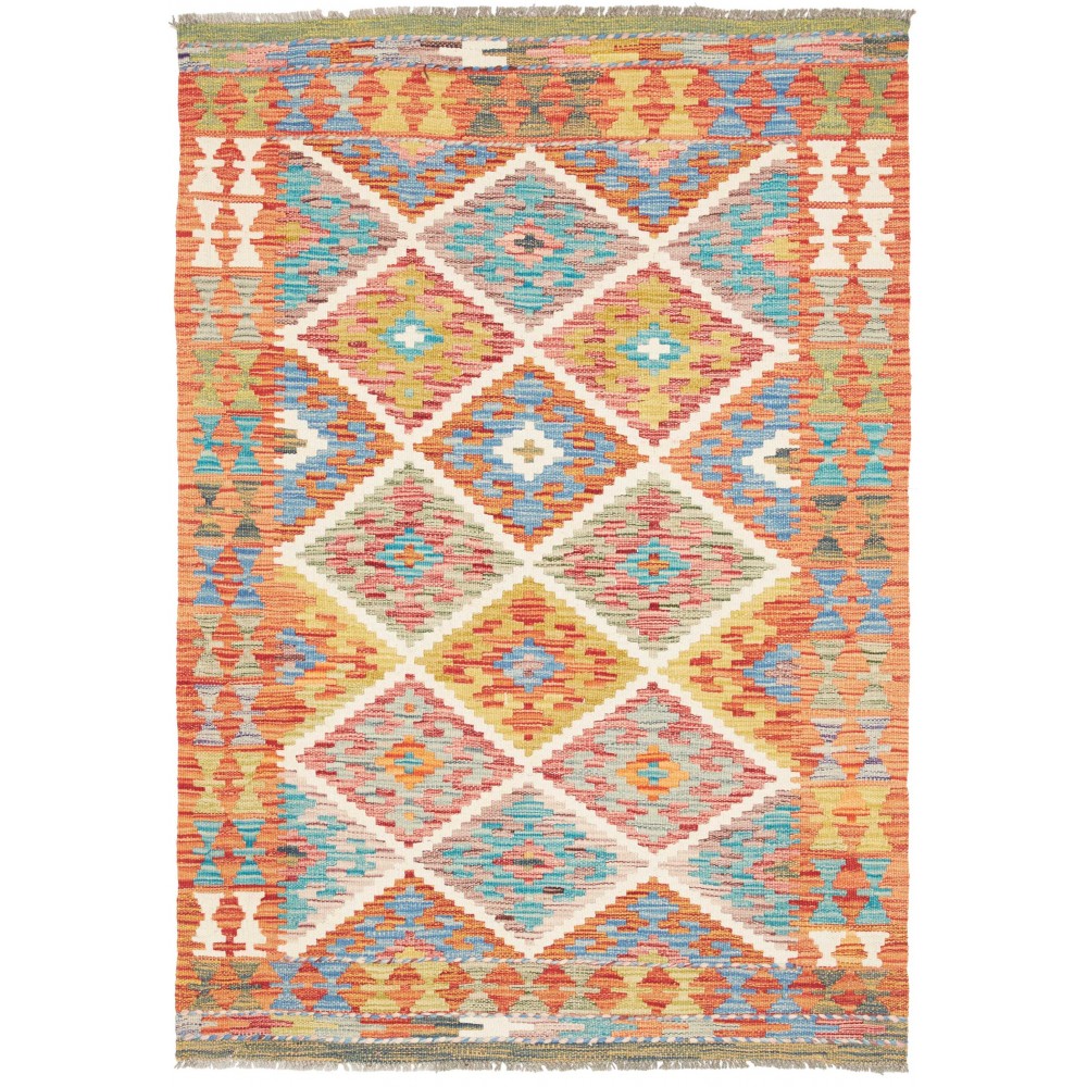 Tappeto Kilim Afghanistan marrone 101x147