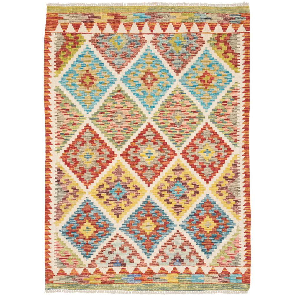 Tappeto Kilim Afghanistan marrone 102x139