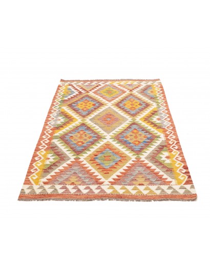 Tappeto Kilim Afghanistan marrone bianco 99x155