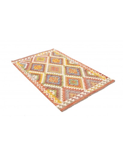 Tappeto Kilim Afghanistan marrone bianco 99x155