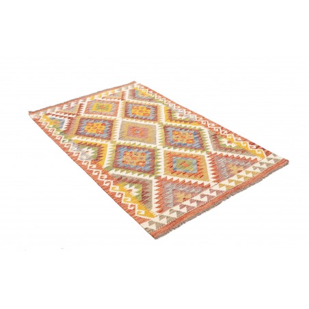 Tappeto Kilim Afghanistan marrone bianco 99x155