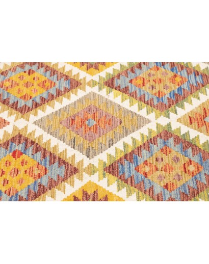 Tappeto Kilim Afghanistan marrone bianco 99x155