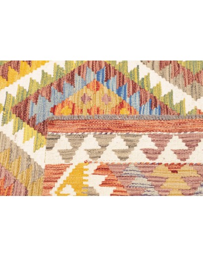 Tappeto Kilim Afghanistan marrone bianco 99x155