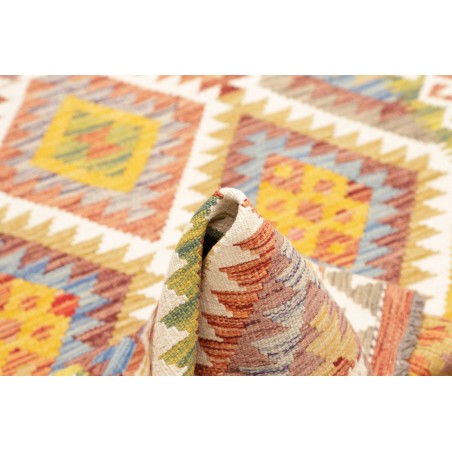 Tappeto Kilim Afghanistan marrone bianco 99x155