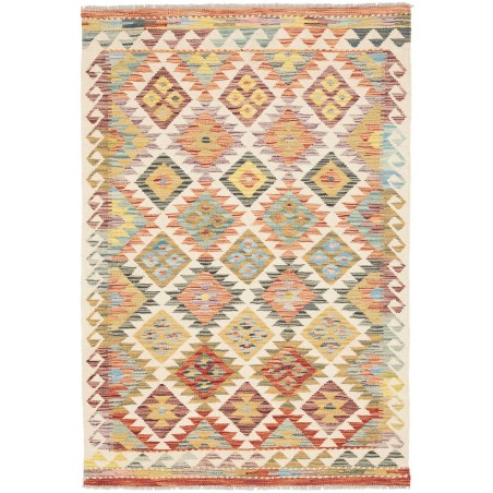 Tappeto Kilim Afghanistan marrone giallo 103x151