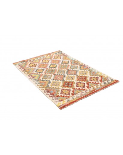 Tappeto Kilim Afghanistan marrone giallo 103x151