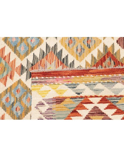 Tappeto Kilim Afghanistan marrone giallo 103x151