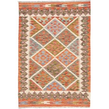 Tappeto Kilim Afghanistan marrone 104x148