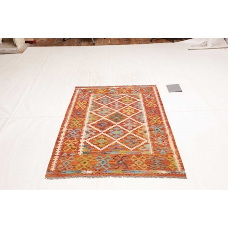 Tappeto Kilim Afghanistan arancione marrone 101x154
