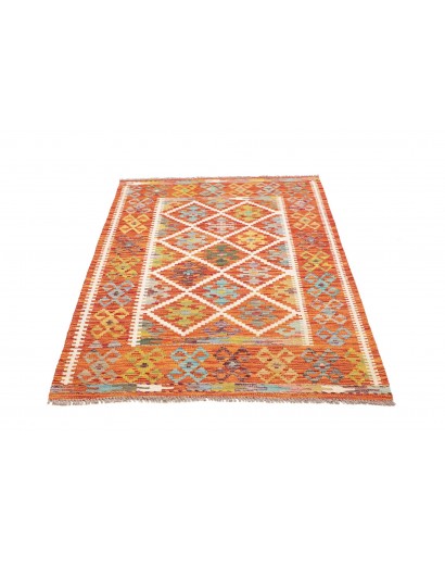 Tappeto Kilim Afghanistan arancione marrone 101x154