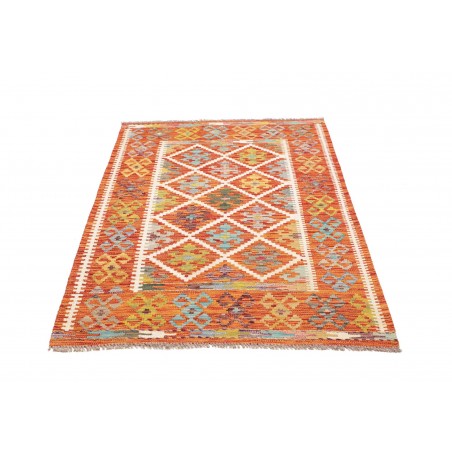 Tappeto Kilim Afghanistan arancione marrone 101x154