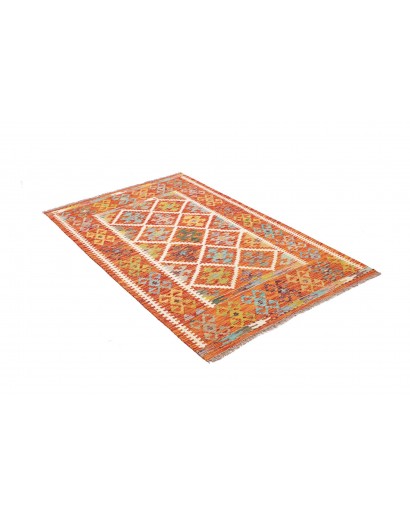 Tappeto Kilim Afghanistan arancione marrone 101x154