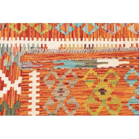 Tappeto Kilim Afghanistan arancione marrone 101x154