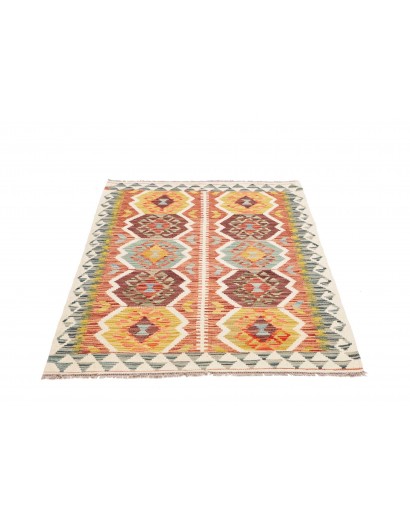 Tappeto Kilim Afghanistan giallo marrone 98x143