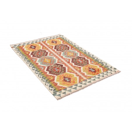 Tappeto Kilim Afghanistan giallo marrone 98x143