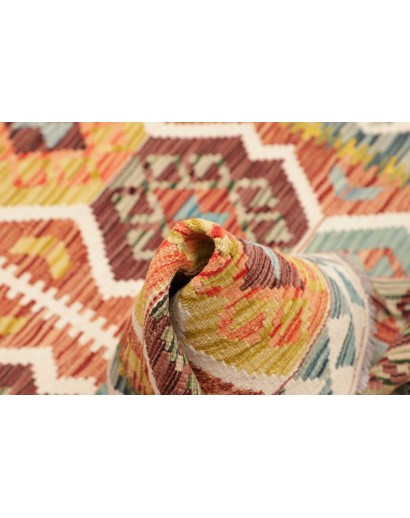 Tappeto Kilim Afghanistan giallo marrone 98x143