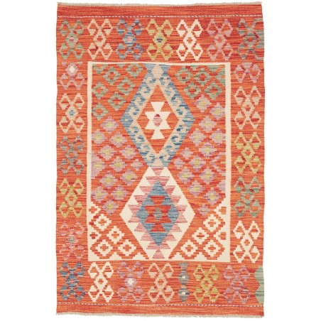 Tappeto Kilim Afghanistan arancione 101x148