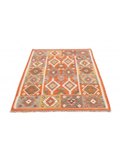 Tappeto Kilim Afghanistan marrone bianco 104x147