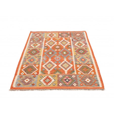 Tappeto Kilim Afghanistan marrone bianco 104x147