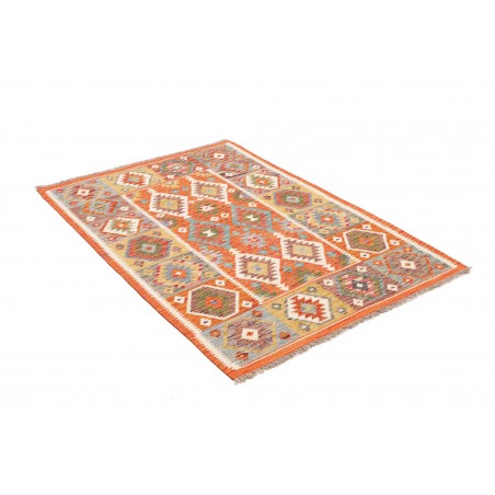 Tappeto Kilim Afghanistan marrone bianco 104x147