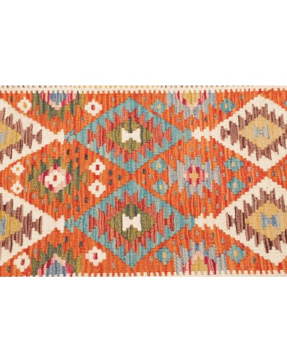 Tappeto Kilim Afghanistan marrone bianco 104x147