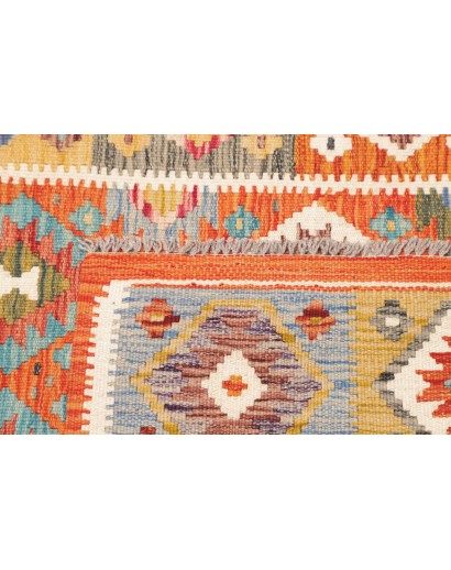 Tappeto Kilim Afghanistan marrone bianco 104x147