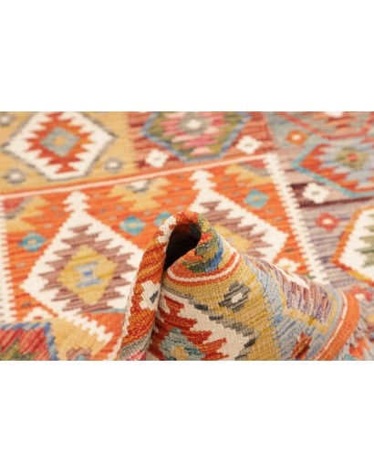 Tappeto Kilim Afghanistan marrone bianco 104x147