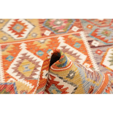Tappeto Kilim Afghanistan marrone bianco 104x147