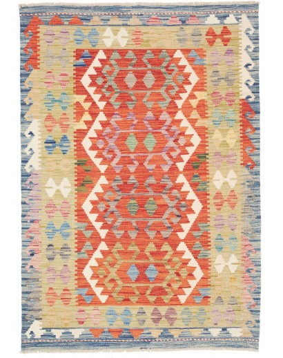 Tappeto Kilim Afghanistan marrone beige 103x147