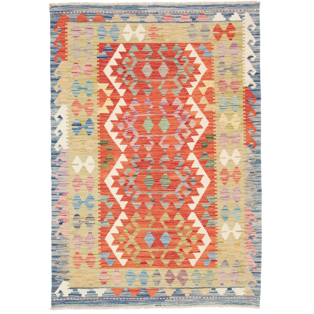 Tappeto Kilim Afghanistan marrone beige 103x147