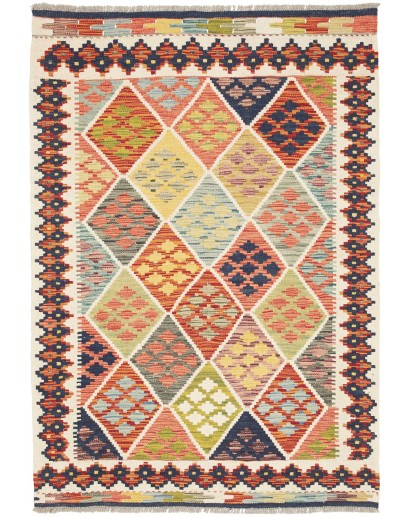 Tappeto Kilim Afghanistan marrone grigio 107x151