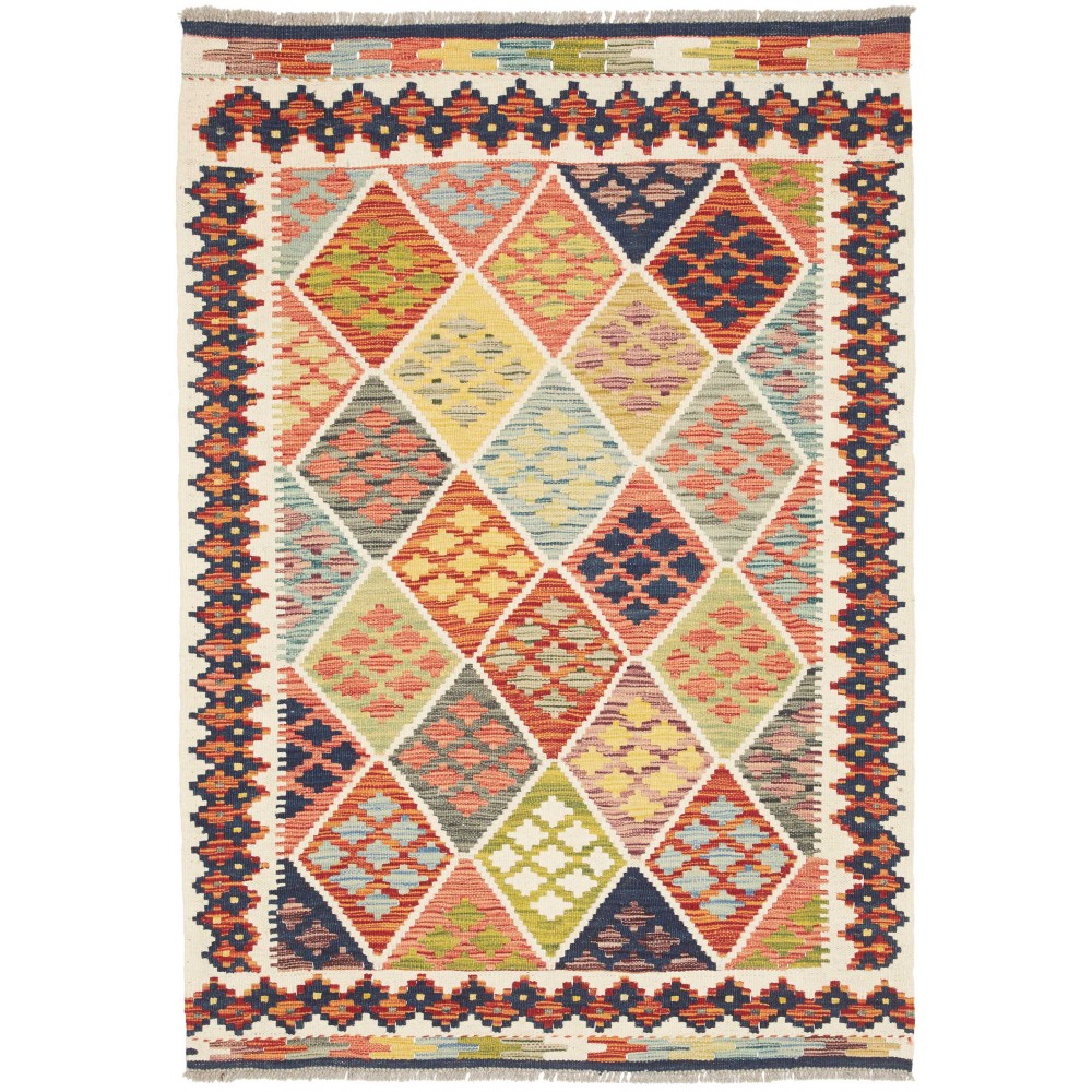 Tappeto Kilim Afghanistan marrone grigio 107x151