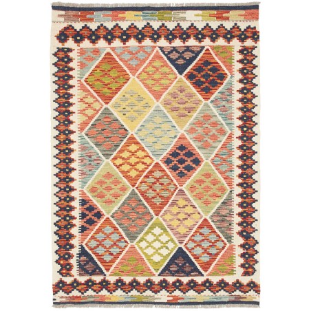 Tappeto Kilim Afghanistan marrone grigio 107x151