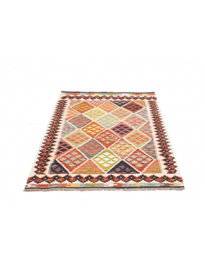 Tappeto Kilim Afghanistan marrone grigio 107x151