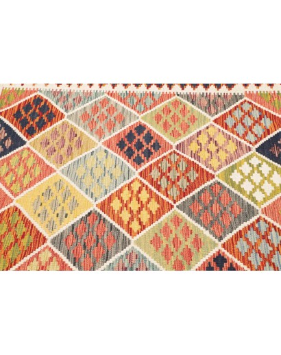 Tappeto Kilim Afghanistan marrone grigio 107x151